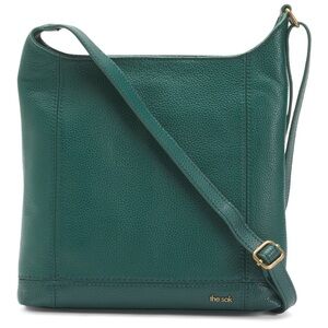 NEW The Sak de Young Leather Crossbody Bag in Pine